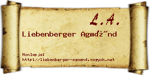Liebenberger Agmánd névjegykártya